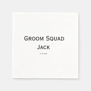 Serviette En Papier monogramme simple personnalisé ajoutez votre nom m