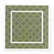 Monogramme Vert et noir Motif rétro