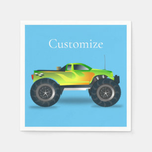 Serviette En Papier Monster Truck Thunder_Cove