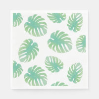 Monstera Tropical Leaf Motif Vert