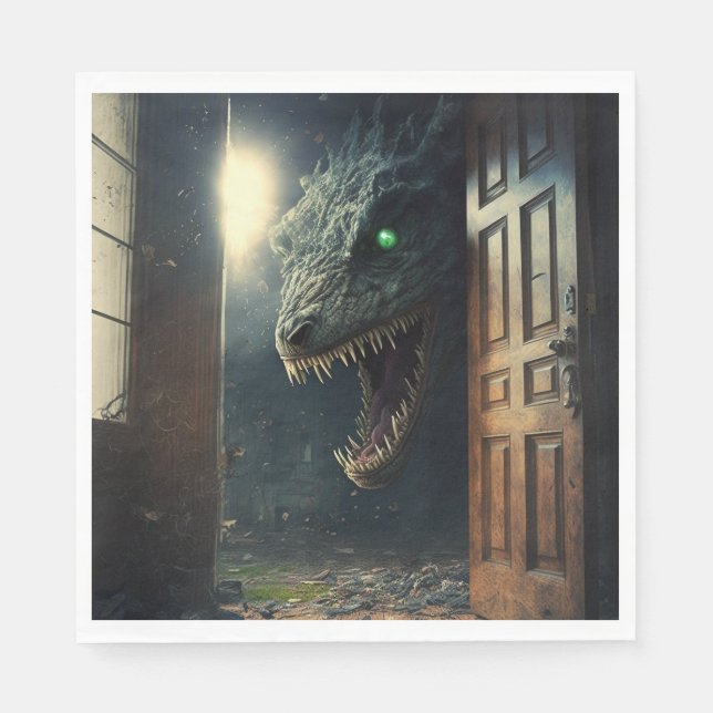 Serviette En Papier Monstre embusqué (Devant)