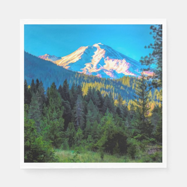 SERVIETTE EN PAPIER MONT SHASTA (Devant)