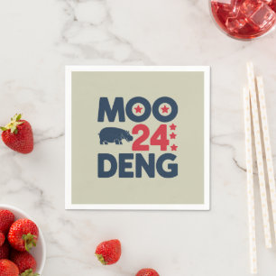 Serviette En Papier Moo Deng 2024 Moo Deng Moo Deng Bébé Hippopotame M