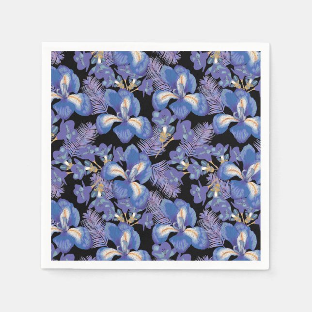 Serviette En Papier moody iris (Devant)