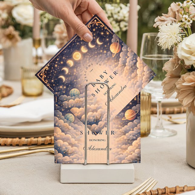 Serviette En Papier Moon Phases Space Baby Shower (Créateur téléchargé)