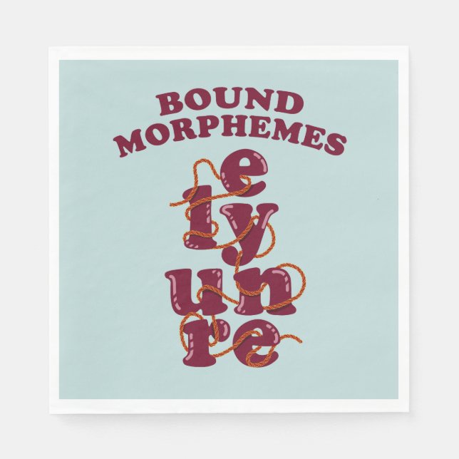Serviette En Papier Morphèmes gratuits Phonie Apprendre l'anglais (Devant)