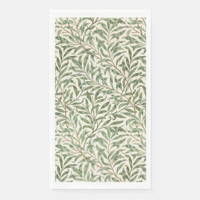 Serviette En Papier Morris - Saule d'antiquité feuilles & Branches Mot (Devant)