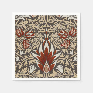 Serviette En Papier Morris Têtes de Serpent Floral Classique Tons Terr