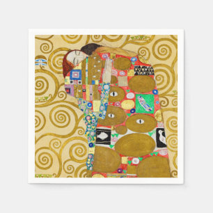 Serviette En Papier Mosaïque d'accomplissement de Klimt : Frise vintag