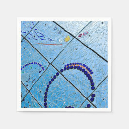 Serviette En Papier Mosaïque de miroir bleu Baltimore