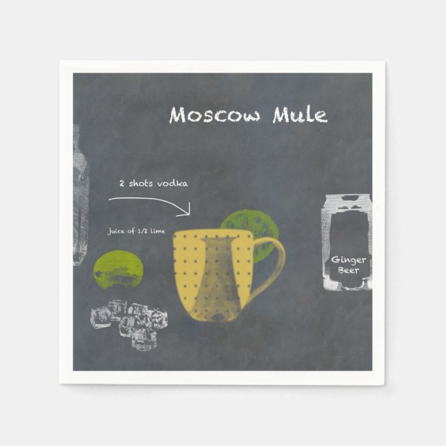 Serviette En Papier Moscou Mule (Devant)