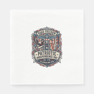 Serviette En Papier Motard Patriotique Patriote Route Liberté Patriote