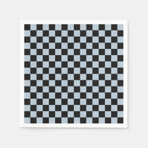 Serviette En Papier Motif à carreaux de glace noire