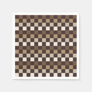 Serviette En Papier Motif à carreaux de minéraux terreux