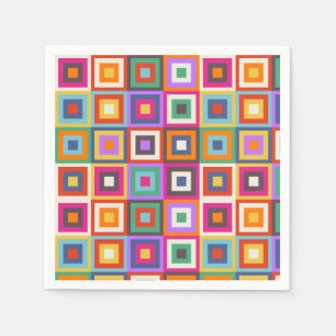 Serviette En Papier Motif À damiers coloré