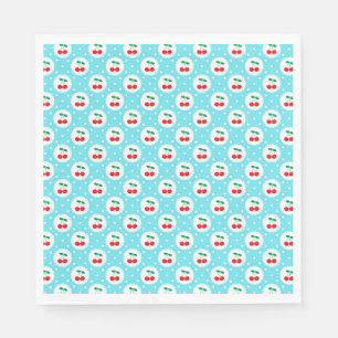 Serviette En Papier Motif à points cerise – Cadeau et décoration rétro
