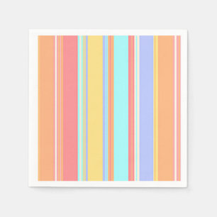 Serviette En Papier Motif à rayures pastel