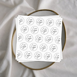 Serviette En Papier Motif à répétition étape par étape de logo d'entre