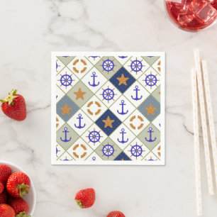 Serviette En Papier Motif à thème marin