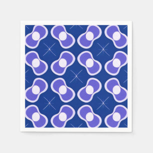 Serviette En Papier Motif Abstrait Bleu