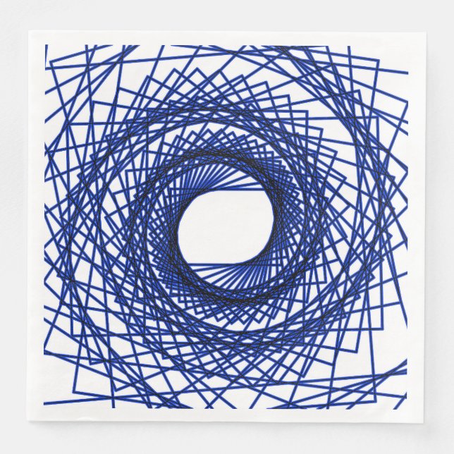 Serviette En Papier motif Abstrait - bleu (Devant)