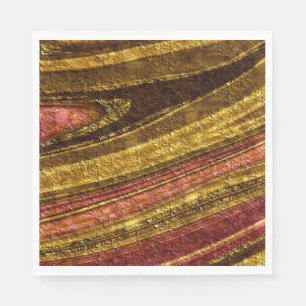 Serviette En Papier motif Abstrait, brun et jaune, texture, rouge