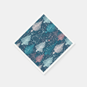 Serviette En Papier Motif Abstrait des arbres de Noël