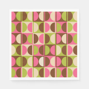 Serviette En Papier Motif Abstrait Géométrique Moderne du Milieu du Si