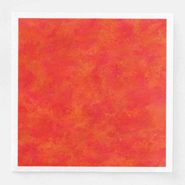 Serviette En Papier Motif Abstrait rouge orange (Devant)