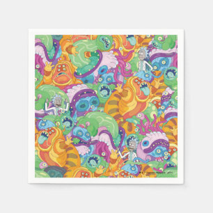 Serviette En Papier Motif Alien du parti Rick Apocalypse