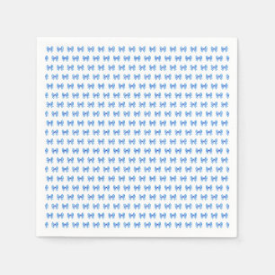 Serviette En Papier Motif arc en vichy bleu blanc