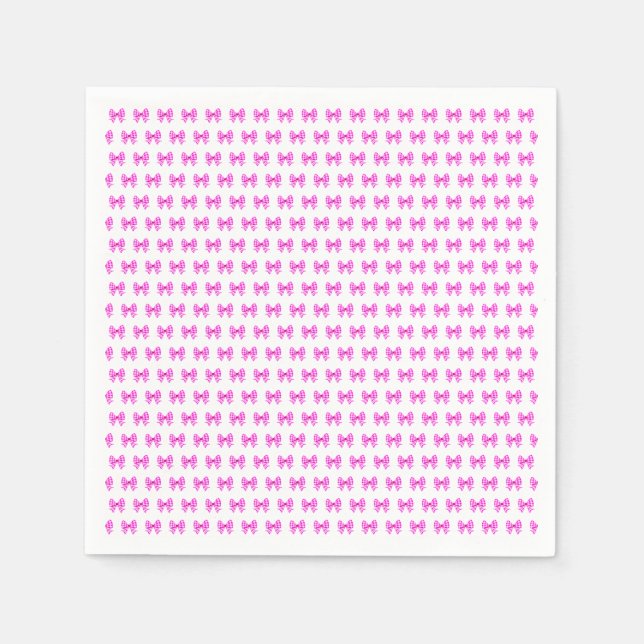 Serviette En Papier Motif arc en vichy rose-blanc (Devant)
