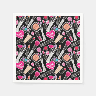 Serviette En Papier Motif au néon de maquillage