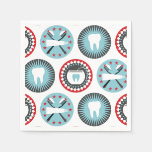 Serviette En Papier Motif audacieux d'art dentaire - hygiéniste
