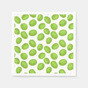 Serviette En Papier Motif aux olives vertes