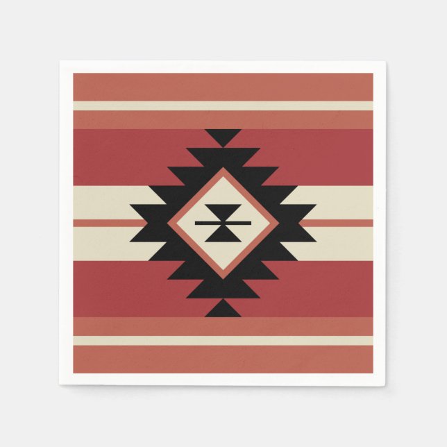 Serviette En Papier Motif Aztec (Devant)