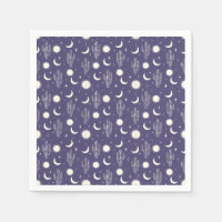Motif blanc Cactus