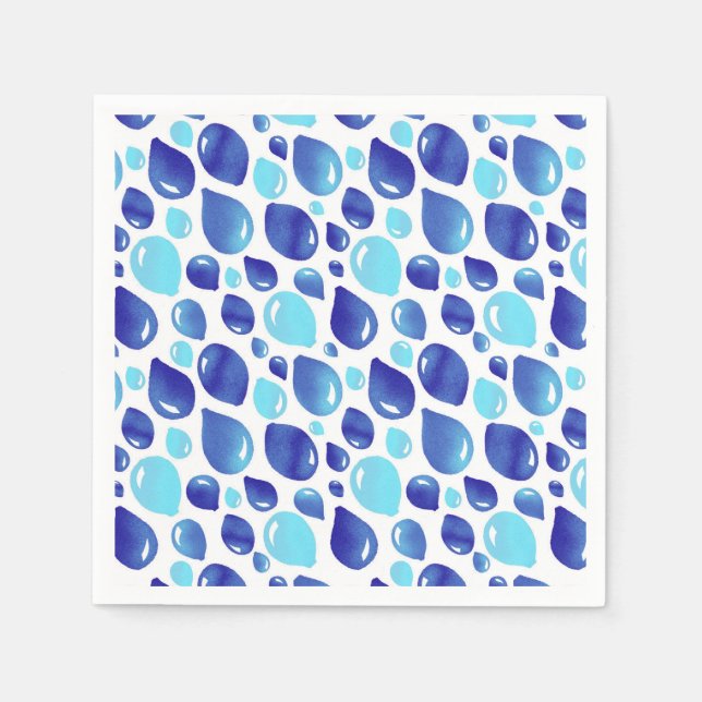 Serviette En Papier Motif Bleu  bébé Baby shower garçon (Devant)