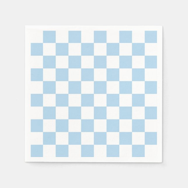 Serviette En Papier Motif bleu-clair et blanc de contrôleur (Devant)