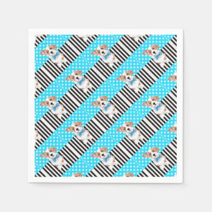 Serviette En Papier Motif bleu de Corgi