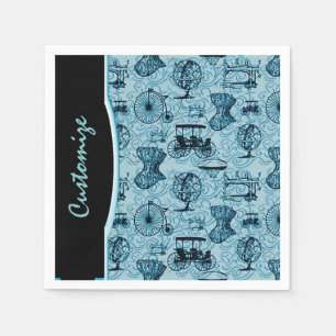 Serviette En Papier Motif bleu vapeur