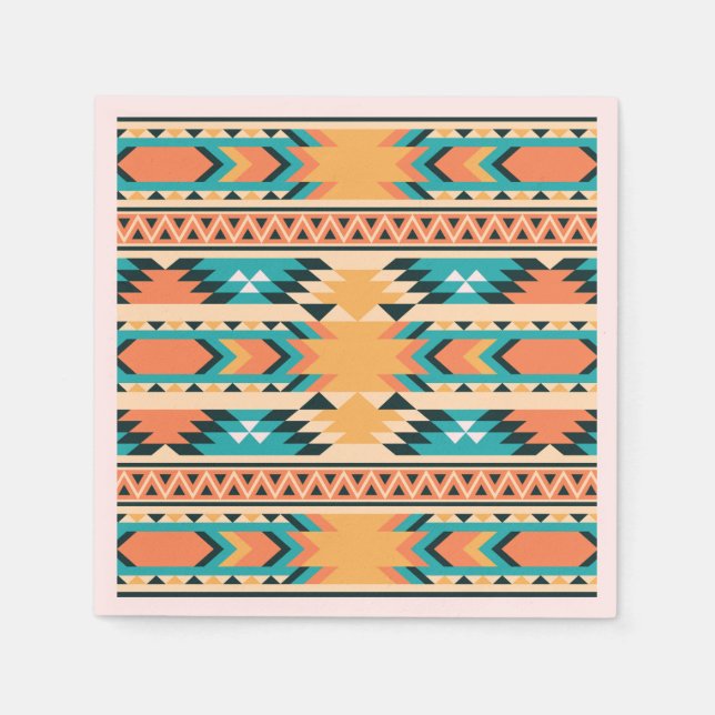 Serviette En Papier Motif Boho de style sud-ouest (Devant)