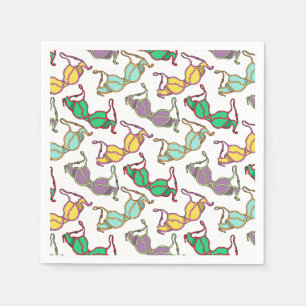 Serviette En Papier Motif Bra multicolore