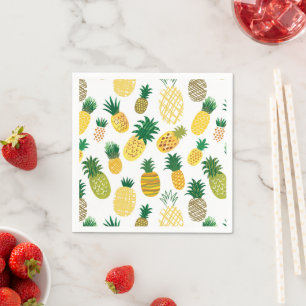 Serviette En Papier Motif branché à l'ananas