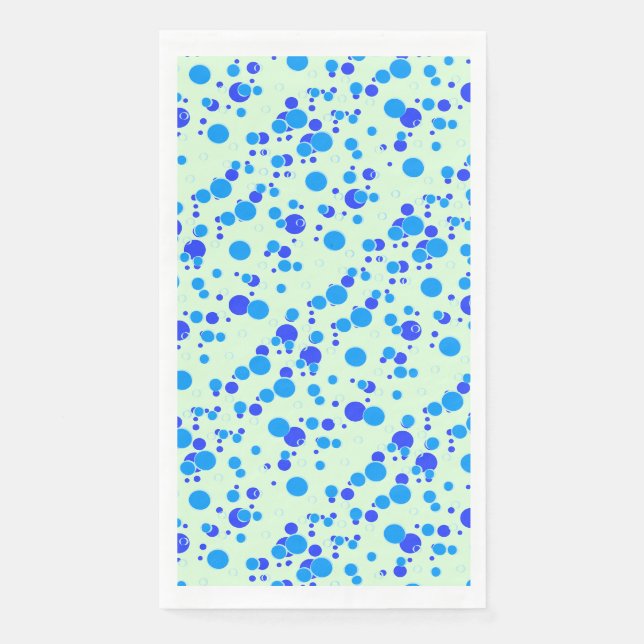 Serviette En Papier Motif bulle C01.blue LGreen BG (Devant)