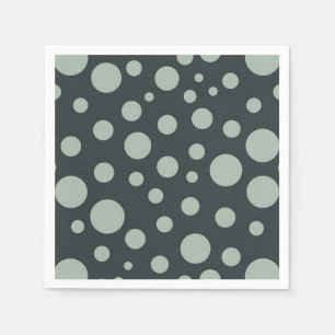 Serviette En Papier Motif Cercles Turquoise foncé et vert pâle