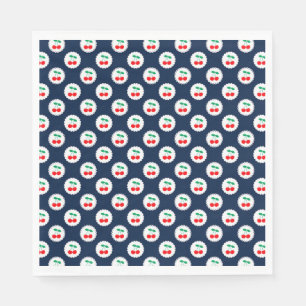 Serviette En Papier Motif Cerise – Cadeau & Décoration de Fruits Rétro