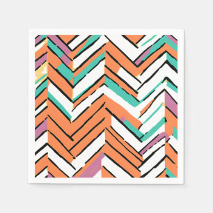Serviette En Papier Motif Chevron couleur gras Herringbone