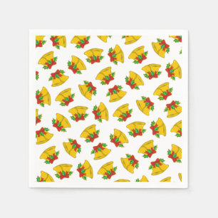 Serviette En Papier Motif Christmas Bells