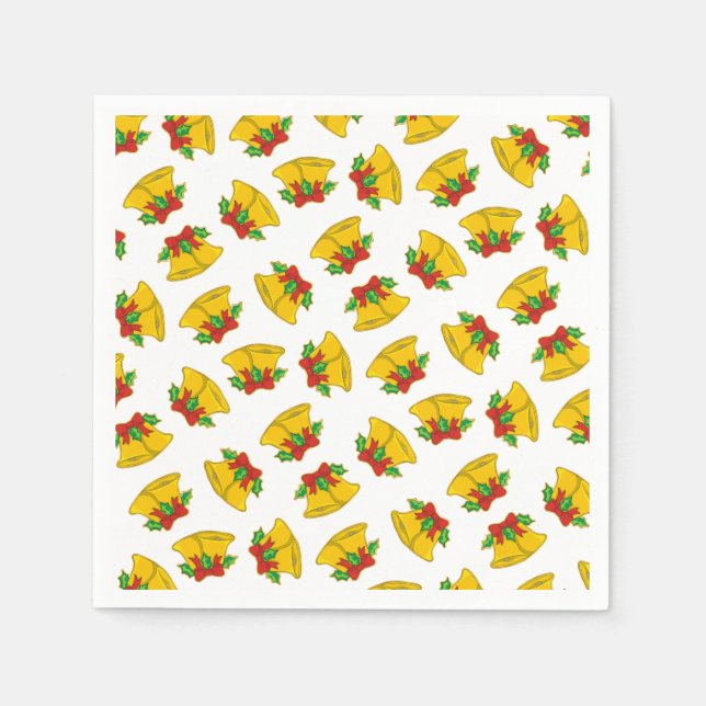 Serviette En Papier Motif Christmas Bells (Devant)